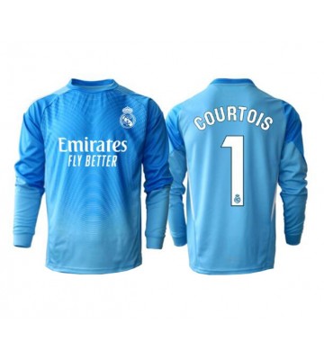 Real Madrid Thibaut Courtois #1 Goalkeeper Replica Home Stadium Shirt 2025-26 Long Sleeve